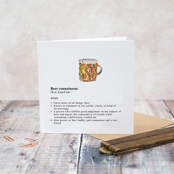 Beer Connoisseur Card by Toasted Crumpet