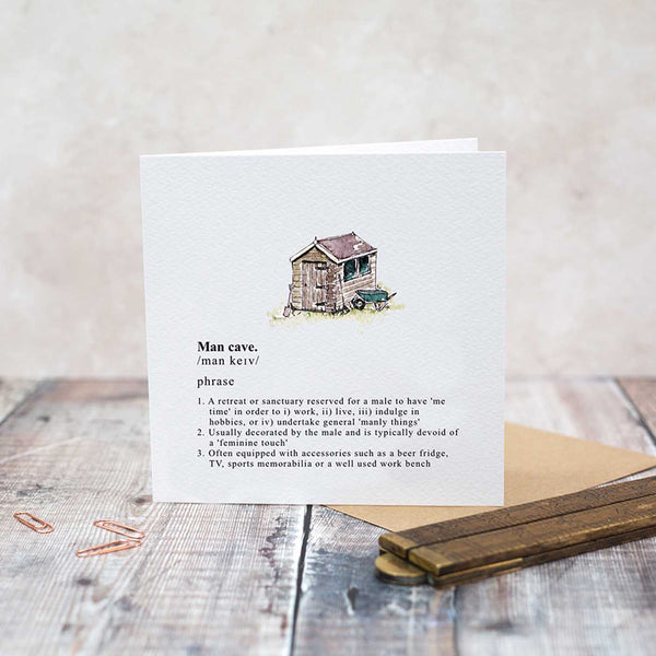 Man Cave Card by Toasted Crumpet