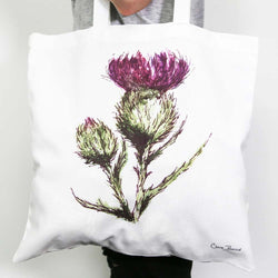 Thistle Flower Bag British Made Thistle Flower Bag by Clare Baird