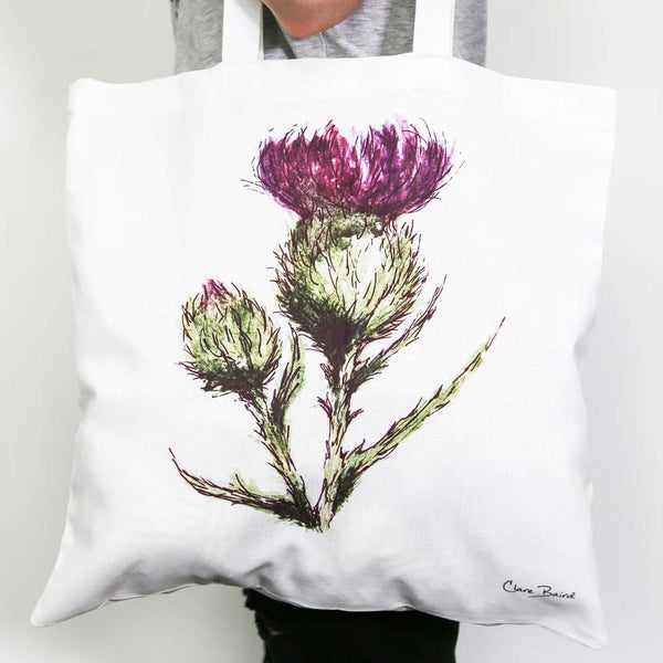 Thistle Flower Bag by Clare Baird