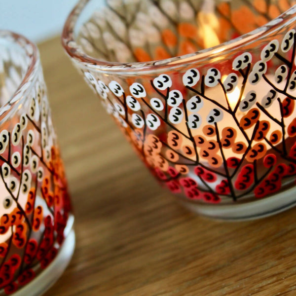 Ombre Berry Tea light Holders by Samara Ball