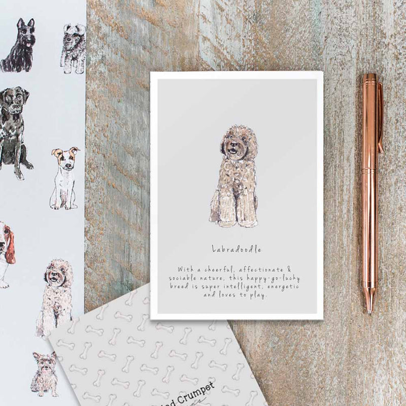 Labradoodle Card British Made Labradoodle Card by Toasted Crumpet