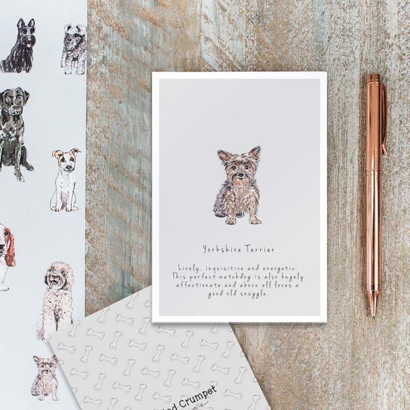 Yorkshire Terrier Card British Made Yorkshire Terrier Card by Toasted Crumpet