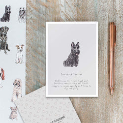 Scottish Terrier Card British Made Scottish Terrier Card by Toasted Crumpet
