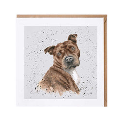 Staffordshire Bull Terrier Card British Made Staffordshire Bull Terrier Card by Wrendale