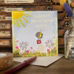 Get Well Soon Sunshine Bee Card British Made Get Well Soon Sunshine Bee Card by Alex Clark Art