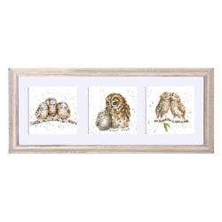 A Trio of Owls Framed Print British Made A Trio of Owls Framed Print by Wrendale