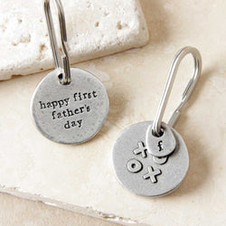 'Happy First Fathers Day' Keyring British Made 'Happy First Fathers Day' Keyring by Kutuu