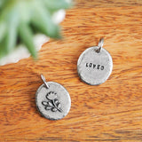 Floral 'Loved' Charm British Made Floral 'Loved' Charm by Kutuu
