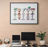 Party Time - Cocktails Framed Print British Made Party Time - Cocktails Framed Print by Charlotte Posner