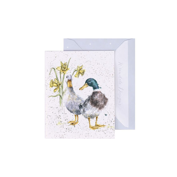 Ducks & Daffs' Miniature Card by Wrendale
