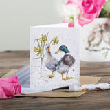 Ducks & Daffs' Miniature Card British Made Ducks & Daffs' Miniature Card by Wrendale