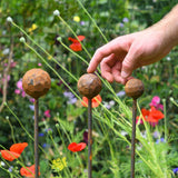 Rustic Geometric Sphere Plant Support British Made Rustic Geometric Sphere Plant Support by Savage Works