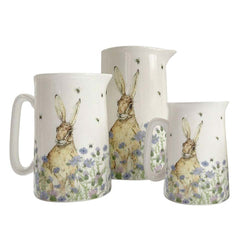 Hare & Wildflower Jug British Made Hare & Wildflower Jug by Mosney Mill