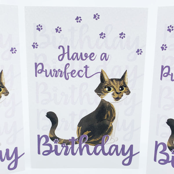 Purrfect Birthday Cat Card - Isla by Hopping Dog Cards