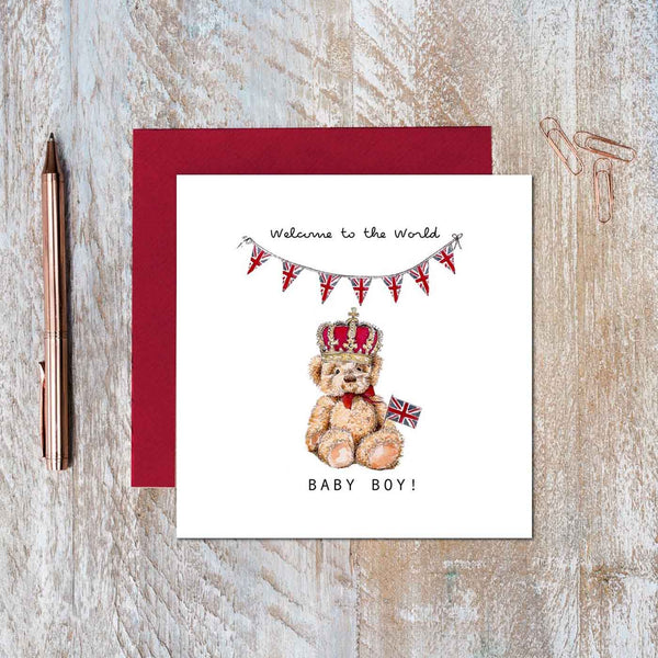 Welcome To The World Baby Boy Card by Toasted Crumpet