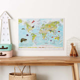 Kids Animal World Scratch Map British Made Kids Animal World Scratch Map by Maps International