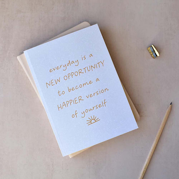 Happier Quote Notebook A5 by Tres Paper Co