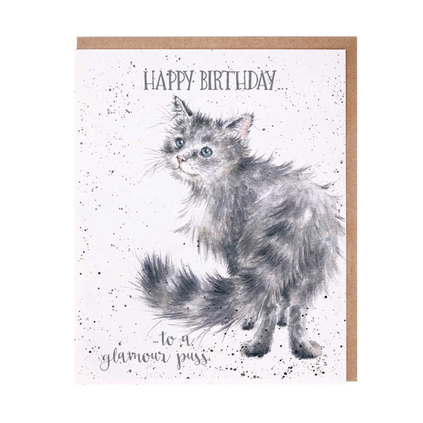 Happy Birthday Glamour Puss Card by Wrendale