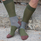 Oxford Stripe Men's Socks - Sage British Made Oxford Stripe Men's Socks - Sage by Peper Harow