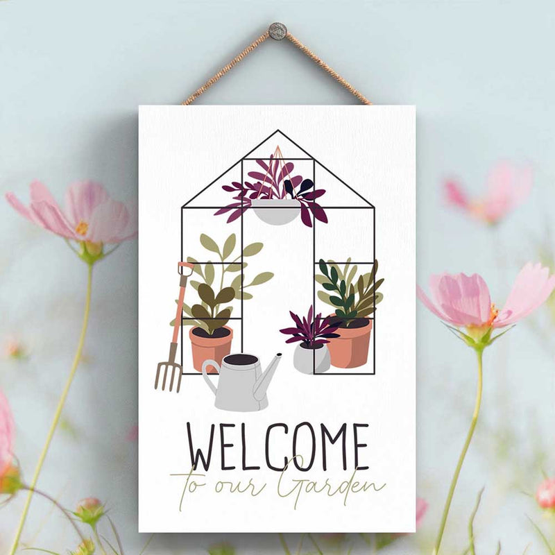 Welcome to our Garden Sign British Made Welcome to our Garden Sign by Vivid Squid
