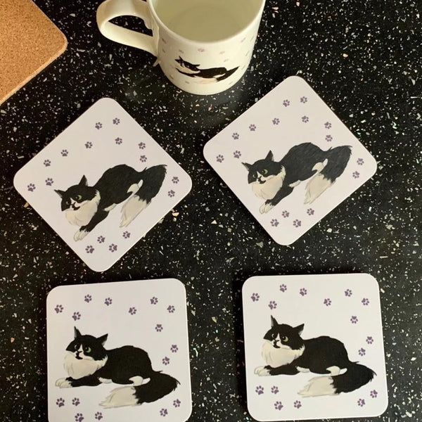 Leo the Cat Coaster by Hopping Dog Cards