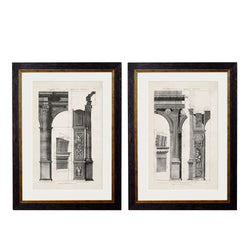 C.1796 Architectural Studies of Arches Framed Print British Made C.1796 Architectural Studies of Arches Framed Print by T A Interiors