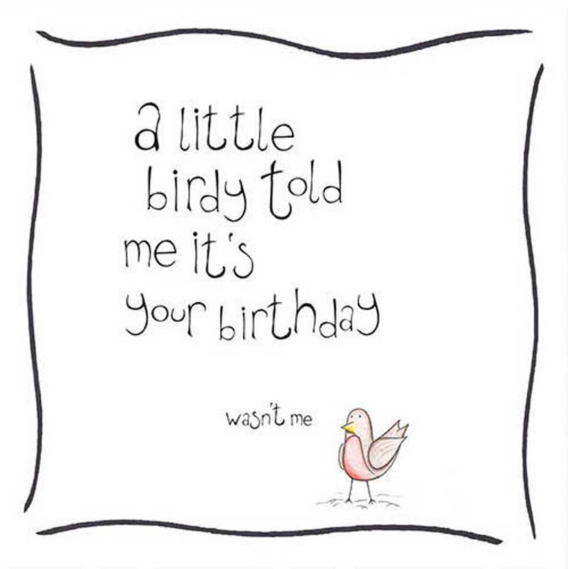 Little Birdy Birthday Card British Made Little Birdy Birthday Card by Splimple