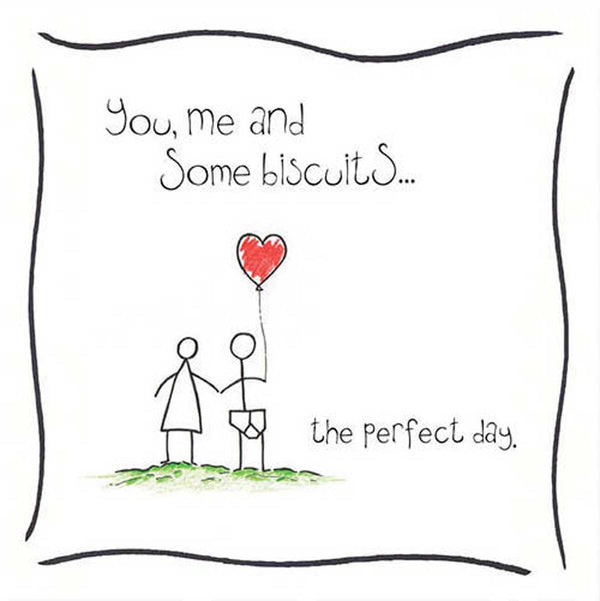 You, Me and Biscuits Love Card by Splimple
