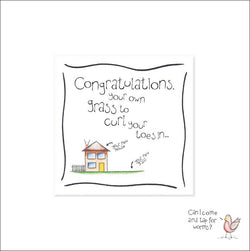 Your Own Grass New Home Card British Made Your Own Grass New Home Card by Splimple