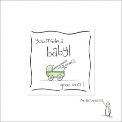 You Made A Baby New Baby Card British Made You Made A Baby New Baby Card by Splimple