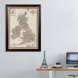 C.1838 Map of the British Isles Framed Print British Made C.1838 Map of the British Isles Framed Print by T A Interiors