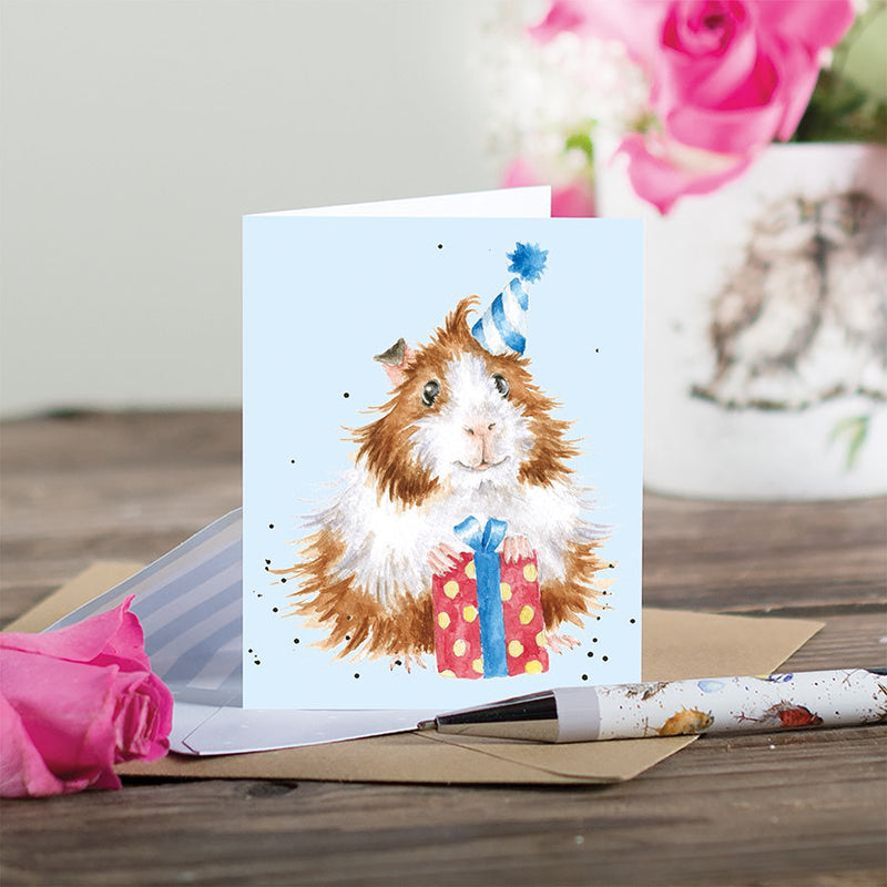 Guinea be a Great Day Miniature Birthday Card British Made Guinea be a Great Day Miniature Birthday Card by Wrendale