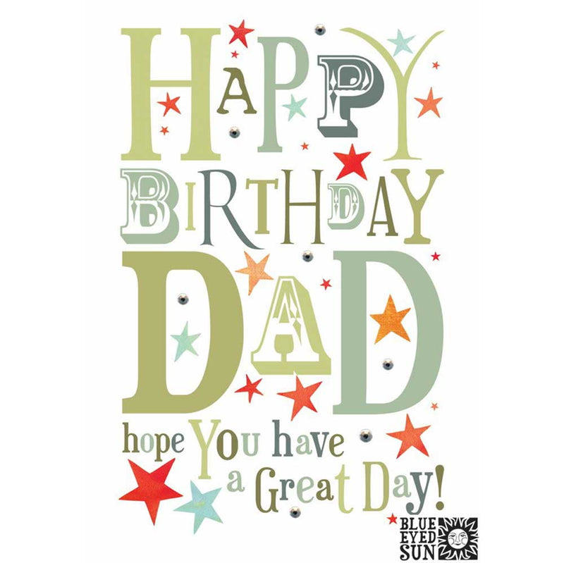 Happy Birthday Dad Card - Jangles British Made Happy Birthday Dad Card - Jangles by Blue Eyed Sun