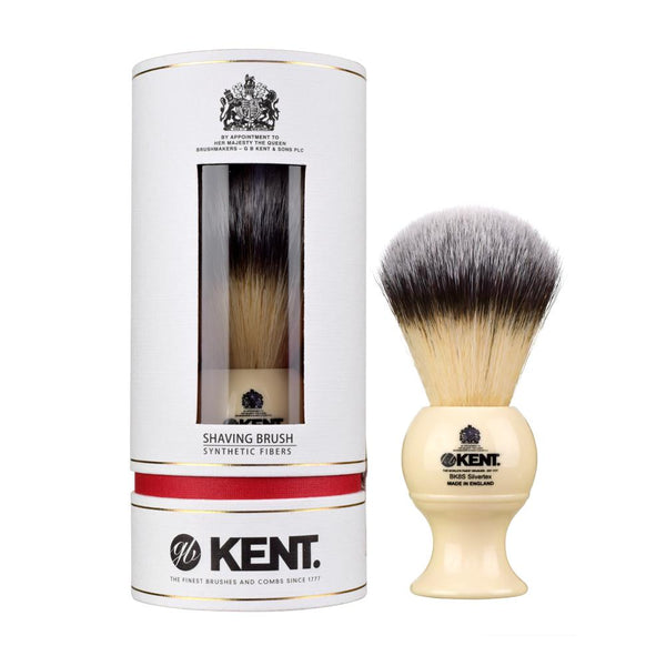 Ivory Synthetic Shave Brush by Kent Brushes