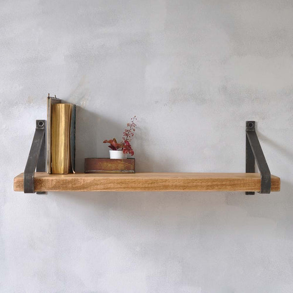 Manhattan Industrial Wood Shelf by Industrial By Design
