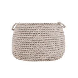 Medium cotton basket BEIGE - Zuri House British Made Crochet Storage Basket - Large by Zuri House