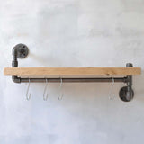 New York Industrial Pipe Wall Shelf British Made New York Industrial Pipe Wall Shelf by Industrial By Design