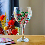 Cherry Painted Gin Glass British Made Cherry Painted Gin Glass by Samara Ball