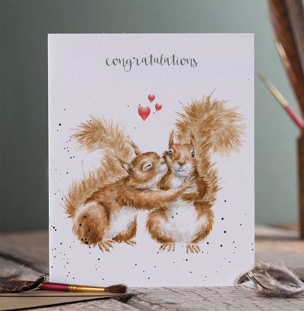 Nuts About Each Other Engagement Card by Wrendale