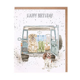 Barking Birthday Card British Made Barking Birthday Card by Wrendale