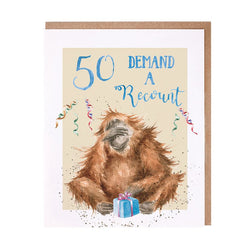 50 Demand a Recount Birthday Card British Made 50 Demand a Recount Birthday Card by Wrendale