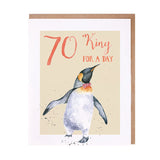 70 King for a Day Birthday Card British Made 70 King for a Day Birthday Card by Wrendale