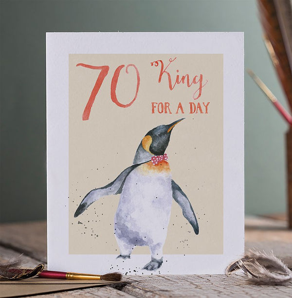 70 King for a Day Birthday Card by Wrendale