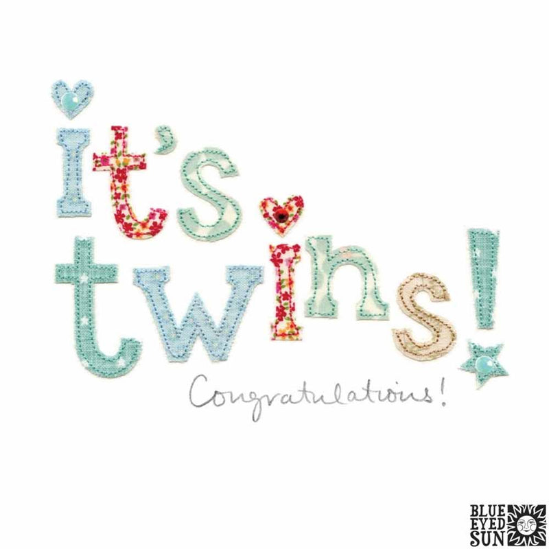 Its Twins Baby Card - Sew Delightful British Made Its Twins Baby Card - Sew Delightful by Blue Eyed Sun