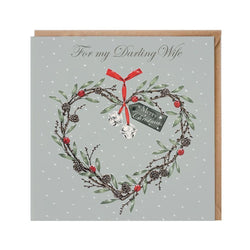 For My Darling Wife - Christmas Card British Made For My Darling Wife - Christmas Card by Sally Swannell