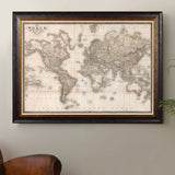 C.1838 Map of the World Framed Print British Made C.1838 Map of the World Framed Print by T A Interiors